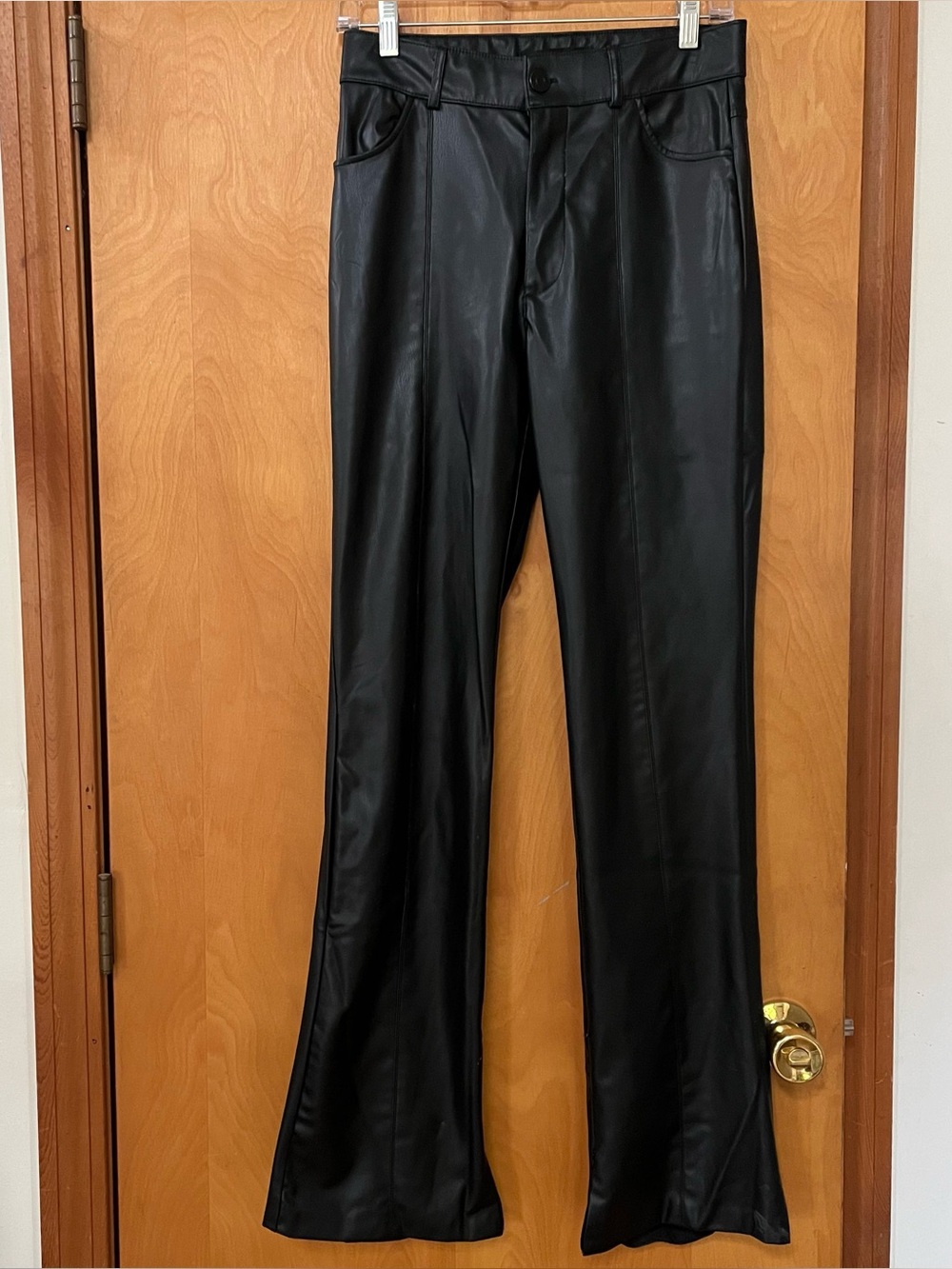 Zara faux leather black pants